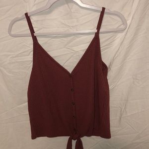 Dark pink wild flower tank top